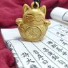 Solid Brass Lucky Ornament Stress Relief Fortune Handheld Peace and Prosperity Cat Figurine Decoration