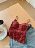 6099 French Style Lace Camisole with Fixed Cup for Women - Reduces Side Breast Bulge