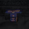 LOUIS VUITTON Domestic regular 24Stainless Steel FQRO06 gold button double-breasted tweed mini dress dress 36 blackUsed