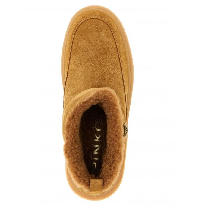 Pinko branded women's snow boots insulated cognac - Size: 40