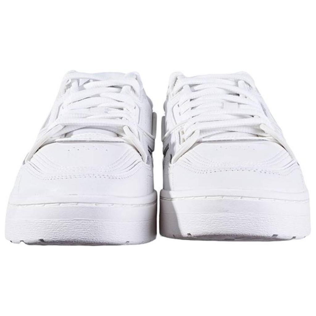 Li-Ning Fashionable Versatile Thick Sole Height Increasing Non-Slip Shock Absorbing Low Top Skate Shoes Men Sneakers White AGCU031-3