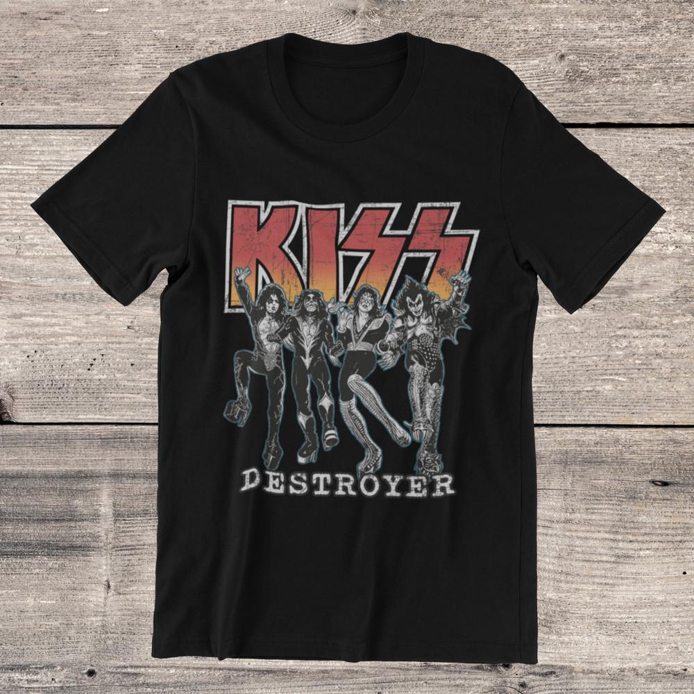 

KISS Destroyer Classic Heavy Metal Rock Band on Ring Spun Cotton Tee Unisex T-Shirt S