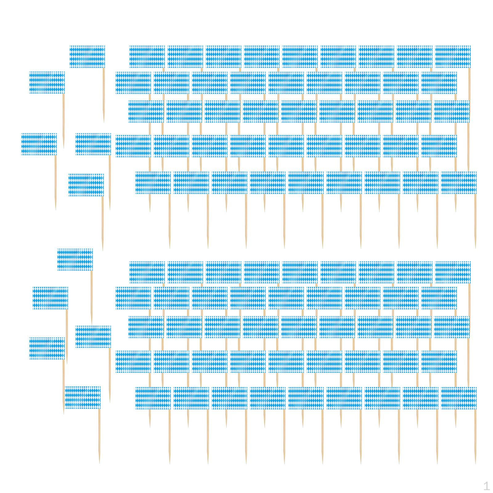 

100Pcs Toothpicks Flags Cake Toppers Picks Double Sided,Cocktail Sticks Flag,for Party Supplies