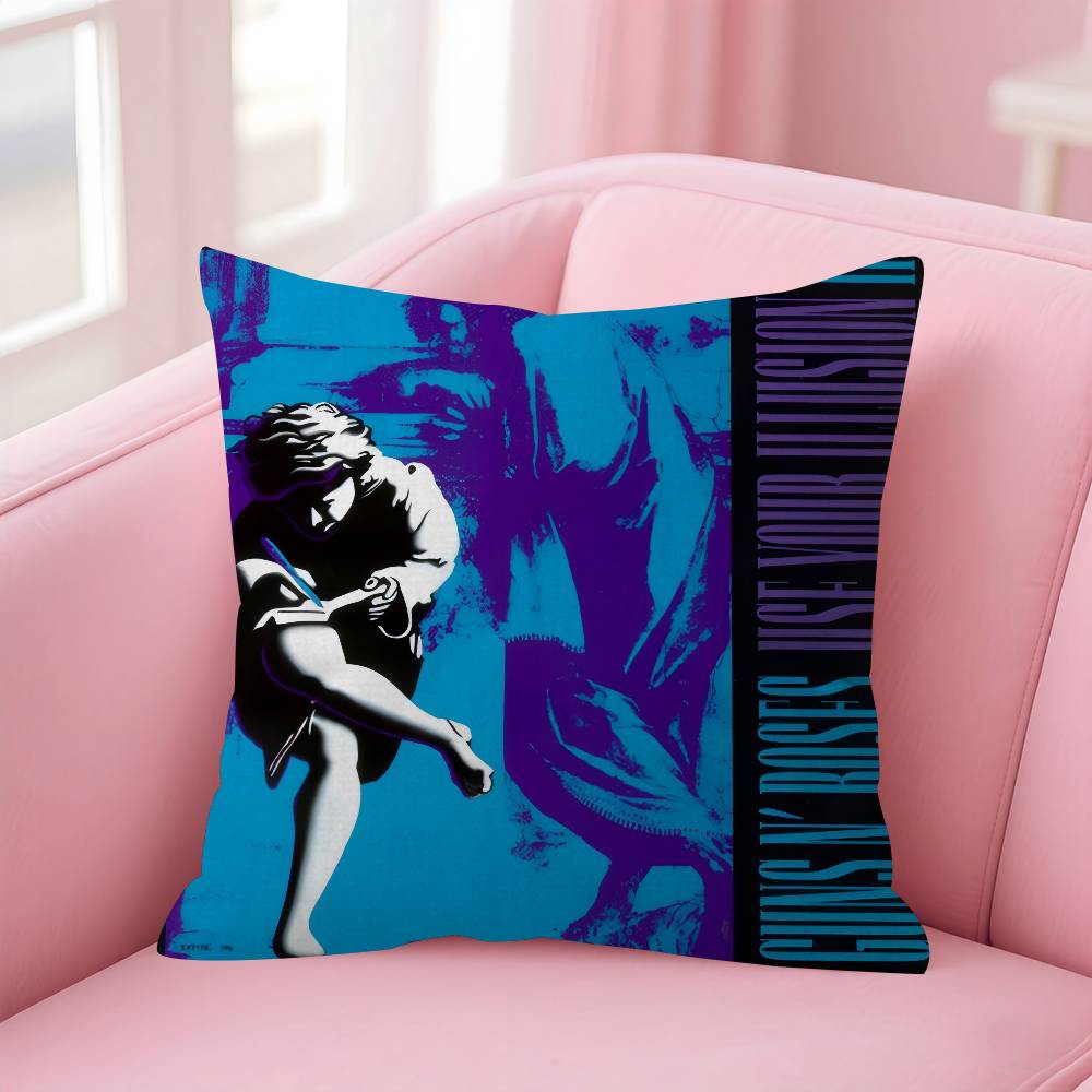 Rock Music Band GGuns N Roses  Personalized Pillow Dust Cover Bedroom Kids Party Decoration Pillowcase Birthday Children Gift