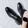 2026 New Men Leather Shoes Formal Elegant Dress Shoes Lace Up Man Casual Footwear Original Pointed Versatile Small Leather Shoes