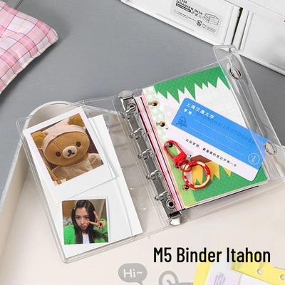 Couverture de classeur transparente en PVC M5 pour Photocard & Autocollants A6/A7