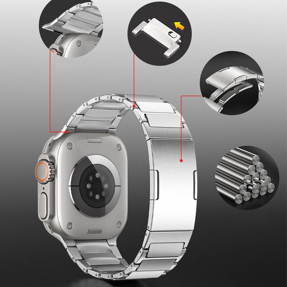 ULTRA 2/1 Stainless Steel Bracelet for Apple Watch Ultra 2 49mm Band Luxury Strap for IWatch 10 9 8 7 6 SE 5 4 45mm 46 44mm 41MM