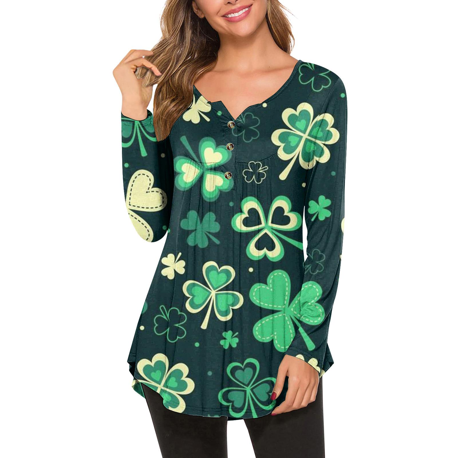 

Женская туника с длинным рукавом, свободные топы, повседневные топы больших размеров, плиссированная туника на пуговицах, повседневные летние весенние футболки, топы для женщин L