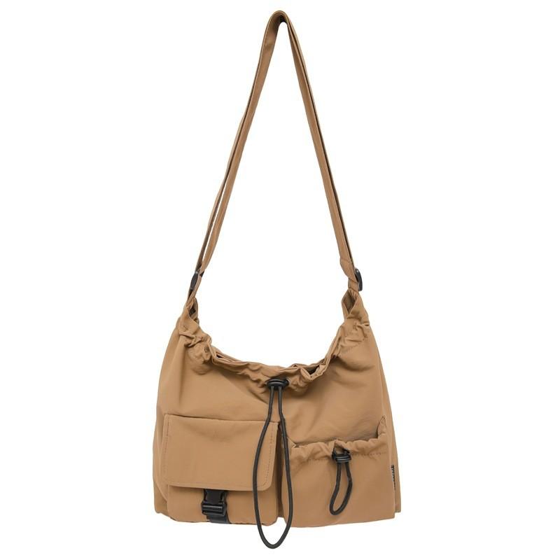 Unisex Nylon Shoulder Bag With Multiple Pockets For Daily Use And Outdoor Activities