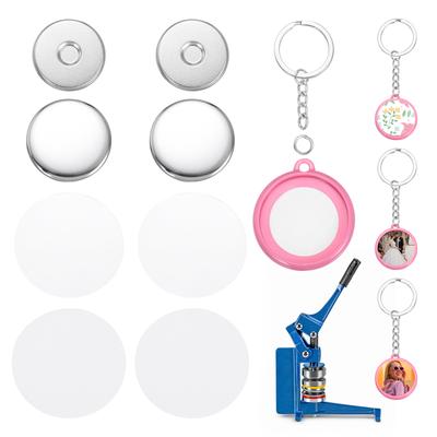 10/25/50Set Button Maker Supplies 25/32/37mm Blank Badge Button Parts Badge Parts W Blank Paper for Crafts Double-Sided Keychain