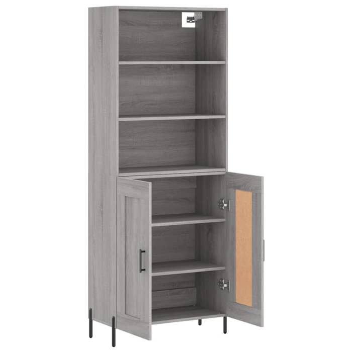 Buffet haut - Sonoma - Gris Sonoma - Bois d'ingénierie - 69,5×34×180 cm