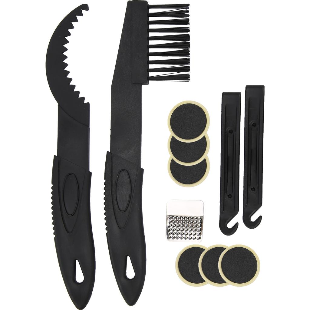Bicycle Chain Scrubber Brush Cleaning Kit Bike Tire Repair Set Maintenance Accessory