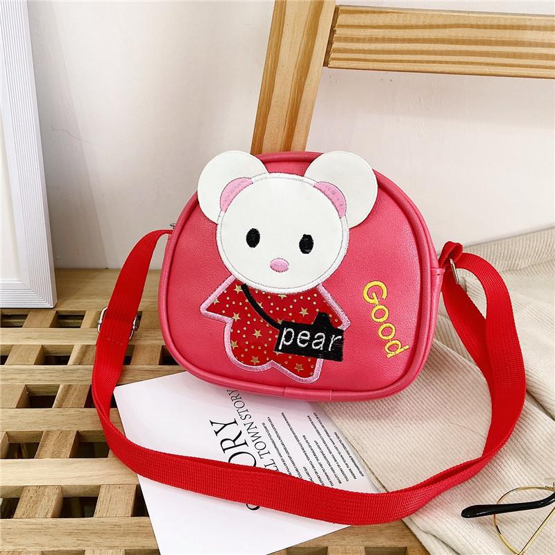 Mouse And Rabbit Shoulder Bag Adjustable Shoulder Strap Childrens Zipper Design