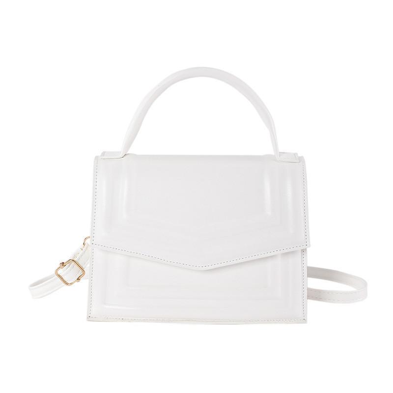Chic Street Style Pu Material Small Square Bag Women s 2023 New Fashionable Shoulder Messenger Bag белый