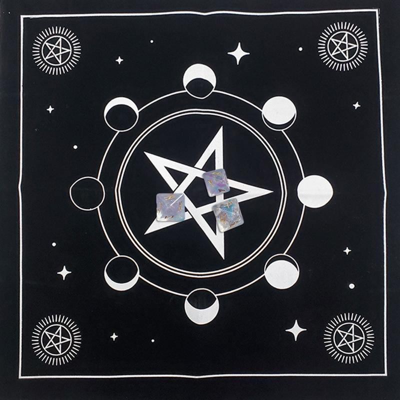 Square Flannel Tarot Altar Cloth Card Board Game Astrology for Oracle Card Pad Table Cover Card Mat Divination Tableclot