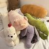 Pillow Bedroom Dormitory Pillow Female Hippopotamus Long Bedhead Cushion Living Room Leg Clamp Sofa Sleeping Pillow