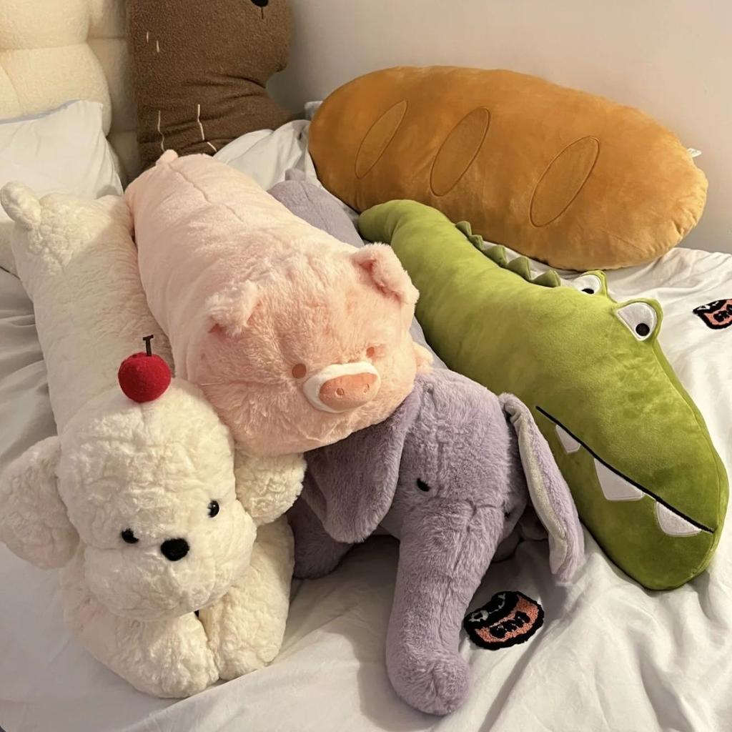Pillow Bedroom Dormitory Pillow Female Hippopotamus Long Bedhead Cushion Living Room Leg Clamp Sofa Sleeping Pillow