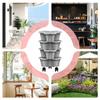 Strawberry Tower Planter Vertical Stackable Weatherproof Multi-Tier Indoor Outdoor Vegetable Pots for Yard Farm Patio Balcony
