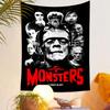 Universal Monsters Tapestry Wall Hanging, Classic Horror Art, Wall Decor for Bedroom Living Room Dorm