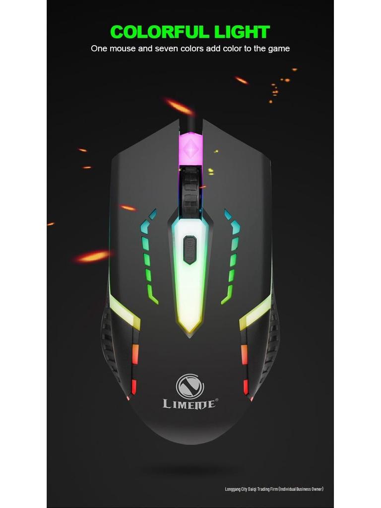 Metal Gaming Keyboard & Mouse Set with Mechanical Feel & Floating Keys