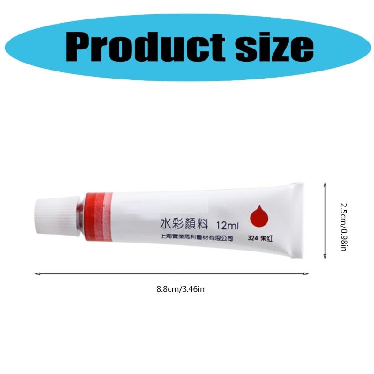 Professional Watercolor Pigment Tubes 12/18/24/36 Color Watercolor Paint (12ml/Tube) for Children Student Art Painting