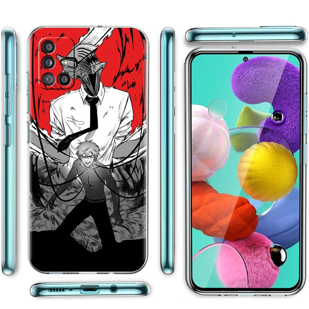 Clear Soft Case For Samsung Galaxy A51 A12 A21s A71 A31 A52 A32 A02s A22 A11 A72 A41 Shockproo Phone Cover Chainsaw Man Fundas