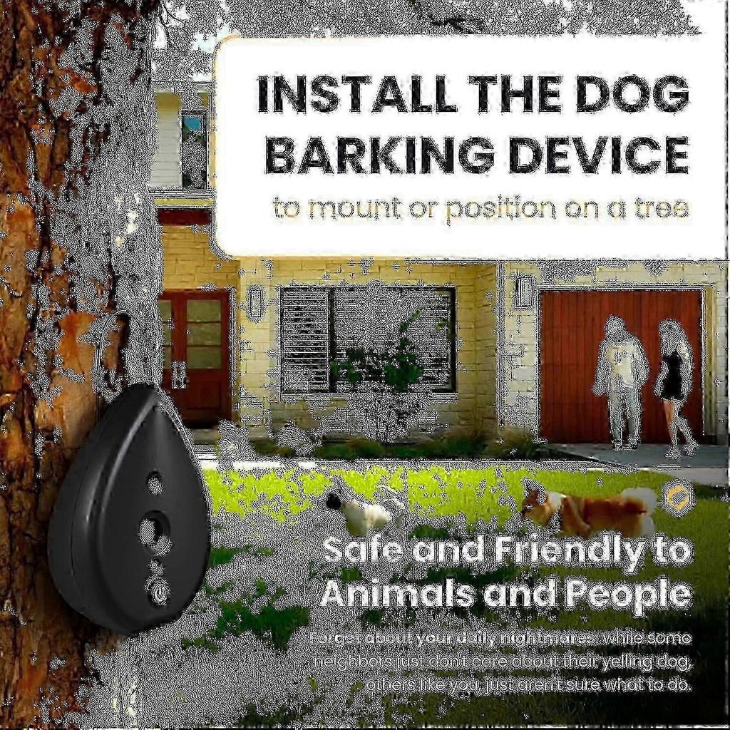 2024 Ultrasonic Dog Bark Deterrent, 75ft Range, 3-Level Bark Control Device