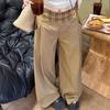 Damen karierte Patchwork-Sweatpants mit weitem Bein, elastischer Bund, lässige Hose
