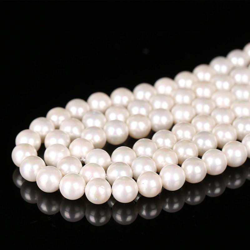 Natural Fresh Water Shell Simulated Pearl Beads for Jewelry Making, DIY Bracelet, Necklace Strand, 6mm, 8mm, 10mm, Wholesale