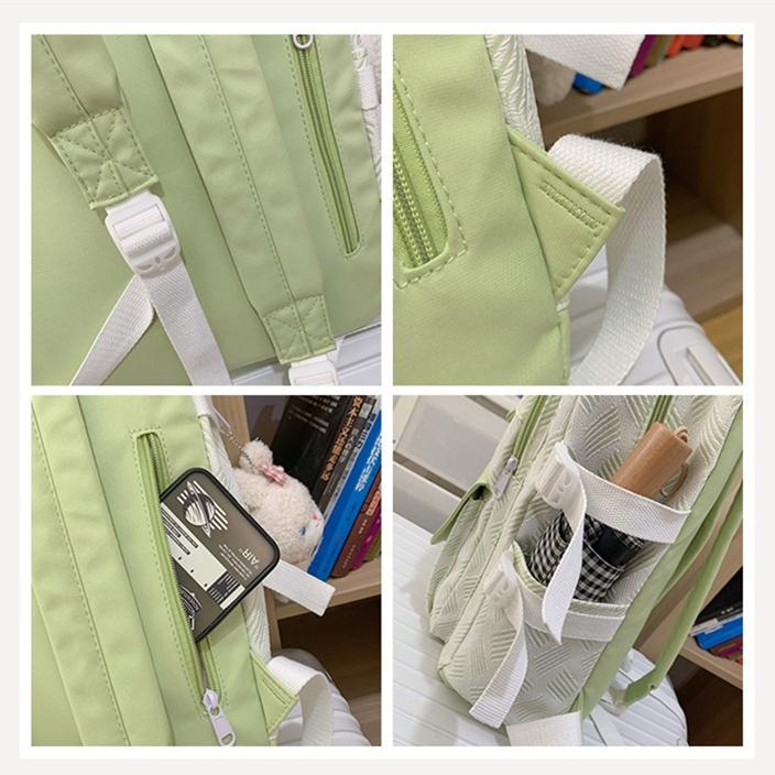 New Nylon School Bag For Girl Fresh Sweet Campus Student Backpack For Backpacking Leisure Bag