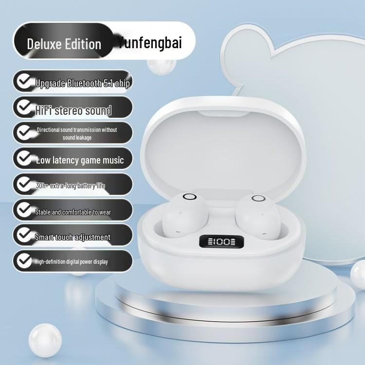

2026 Women s Bluetooth Noise Cancelling Sports Earphones: Mini, Stylish, and Long Battery Life.