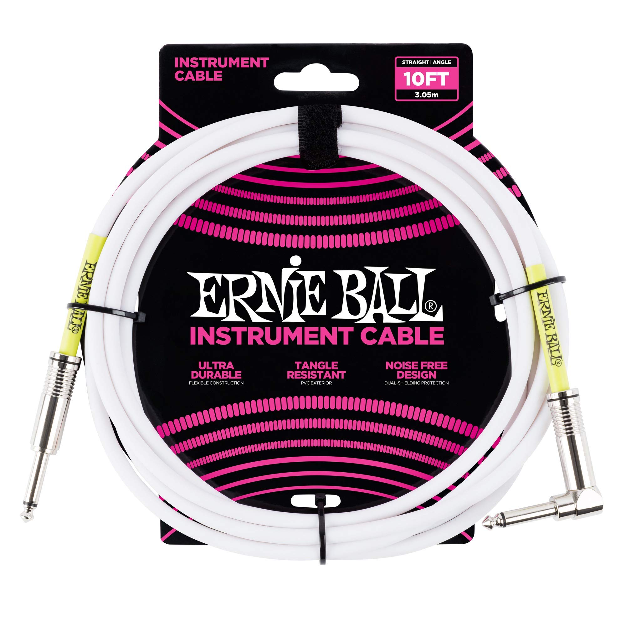 

ERNIE BALL 6049 Екранний кабель для музичних інструментів 10 футів ІНСТРУМЕНТАЛЬНИЙ КАБЕЛЬ Білий [Оригінальний продукт] 3,04 м білий
