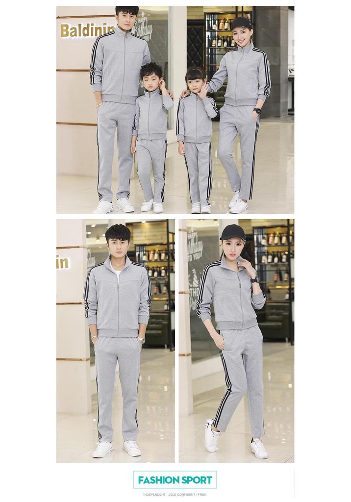 Spring/Autumn 2019 Family Matching School Uniform Cardigan Sportswear Set for Three