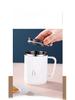Stainless Steel Double-Layer Coffee Mug with Lid and Handle - Colorful and Portable Travel Mug