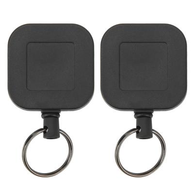 2Pcs Retractable Keychain Dirt Resistant Portable Stainless Steel Wire Anti Theft Key Chain