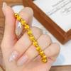 Intertwined Pattern Gold Cat's Eye Bracelet Lucky Round Gold Hand Chain  Women's