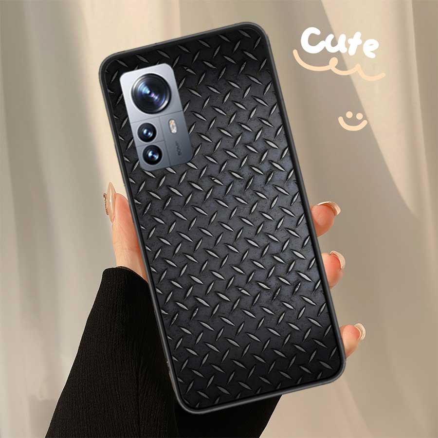 Brushed Metal Texture Steel Print Phone Case For Xiaomi Poco X7 X6 X5 X4 X3 GT NFC M4 M5 Pro 5G M3 Mi F6 F5 F4 F3 F2 F1 Capa Coq