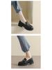 Weiwei Girl 681-3 Women's Height-Boosting Retro Loafers - Thick-Soled, Small Size, 2024 Style.