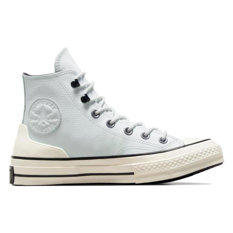 Converse Chuck 70 Leather Comfortable Shock-Absorbing Abrasion Resistant High-Top Board Shoes Unisex Grey