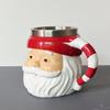 Christmas Themed Beverage Cup Seasonal Resin Mugs Practical Christmas Santa Hot Beverage Cup for Coffee Milk