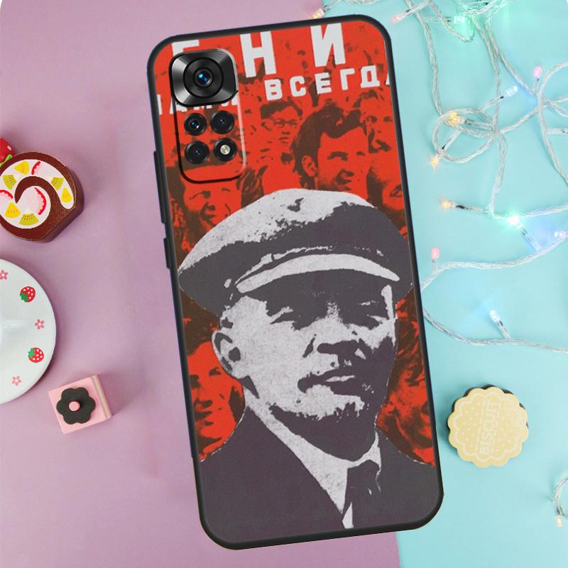 lenin Soviet Union flag Case For Xiaomi Redmi Note 14 13 12 11 10 9 Pro 9S 10S 11S 12S Redmi 10C 12C 13C 14C Cover