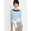 8Seconds Ribbed Square Neck Pullover Sky Blue