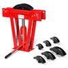 Hydraulic Pipe Bender, 12 Ton Manual Pipe Bending Tool with 6 Dies