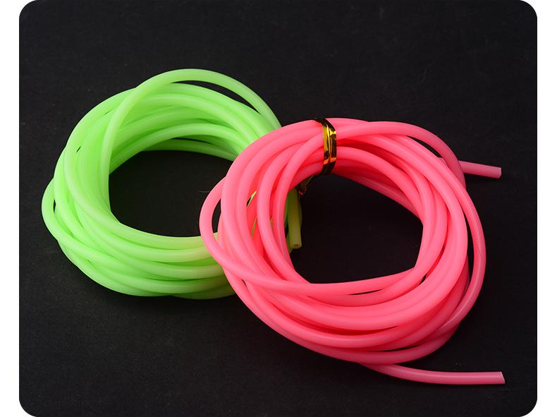 Set di Montature Tubolari Luminose BEYA: Ami e Filo da Pesca Fluorescenti con Manicotti in Silicone Super Luminosi per la Pesca Notturna