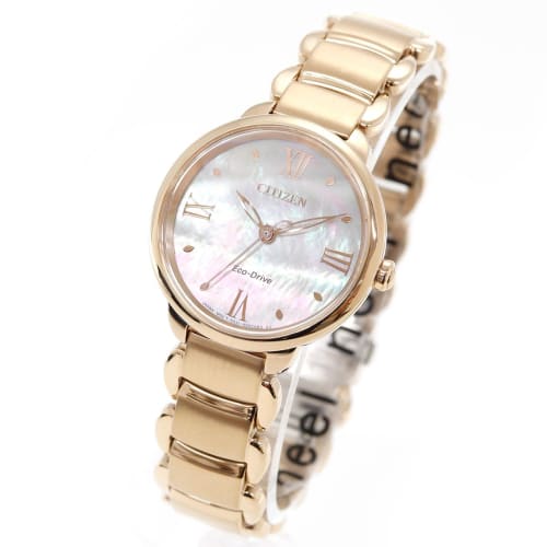 

Citizen L Waterproof Mother-of-Pearl Solar Watch EM0929-81Y Women s Gold