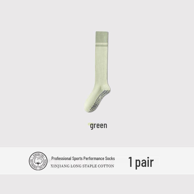 Women's Non-Slip Calf Compression Socks for Running & Yoga with Gel Dots