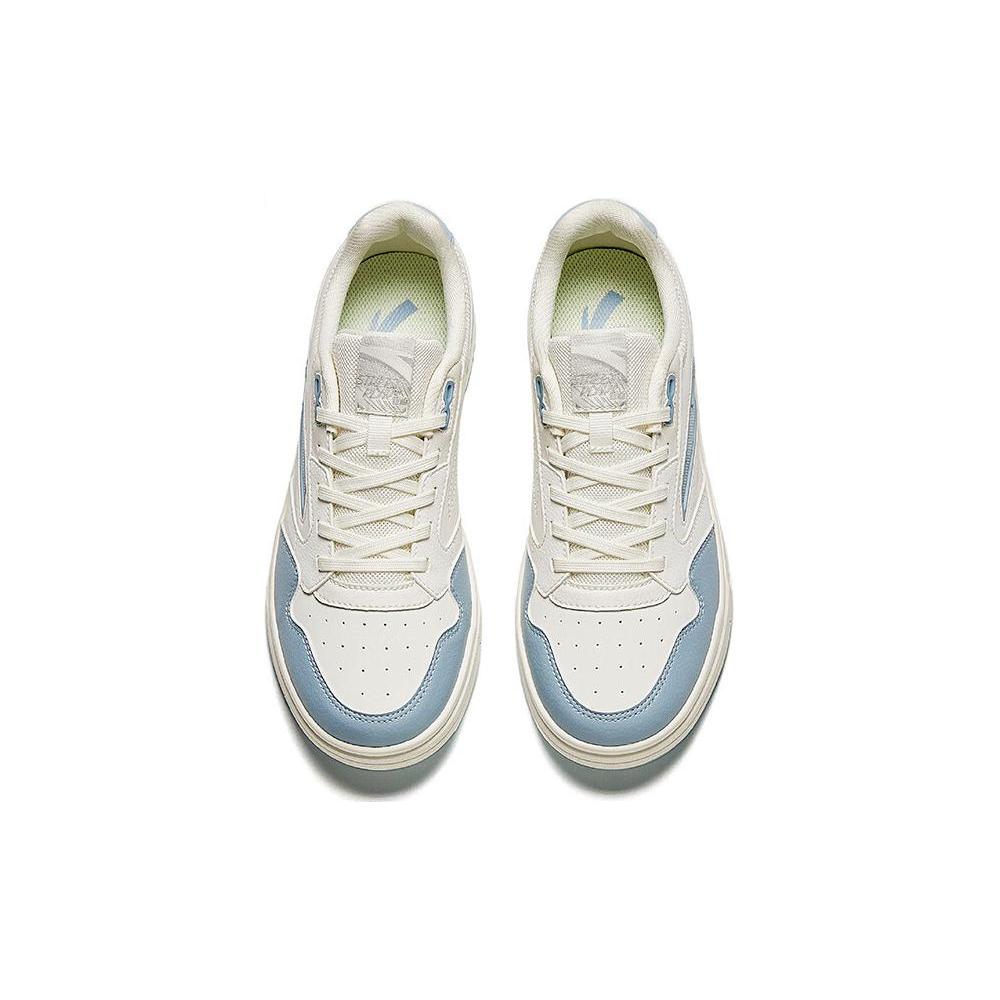 Anta Street GZ Slip Resistant Low Top Skateboard Shoes Women's White Blue 122428011-1