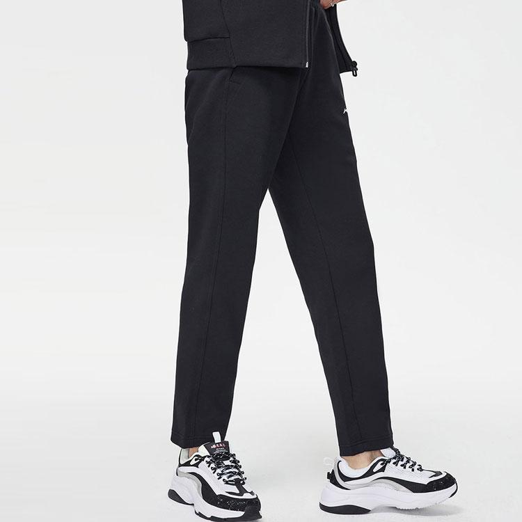 Li Ning Casual Straight Leg Knitted Sports Pants Women Pants Black AKLR004-1