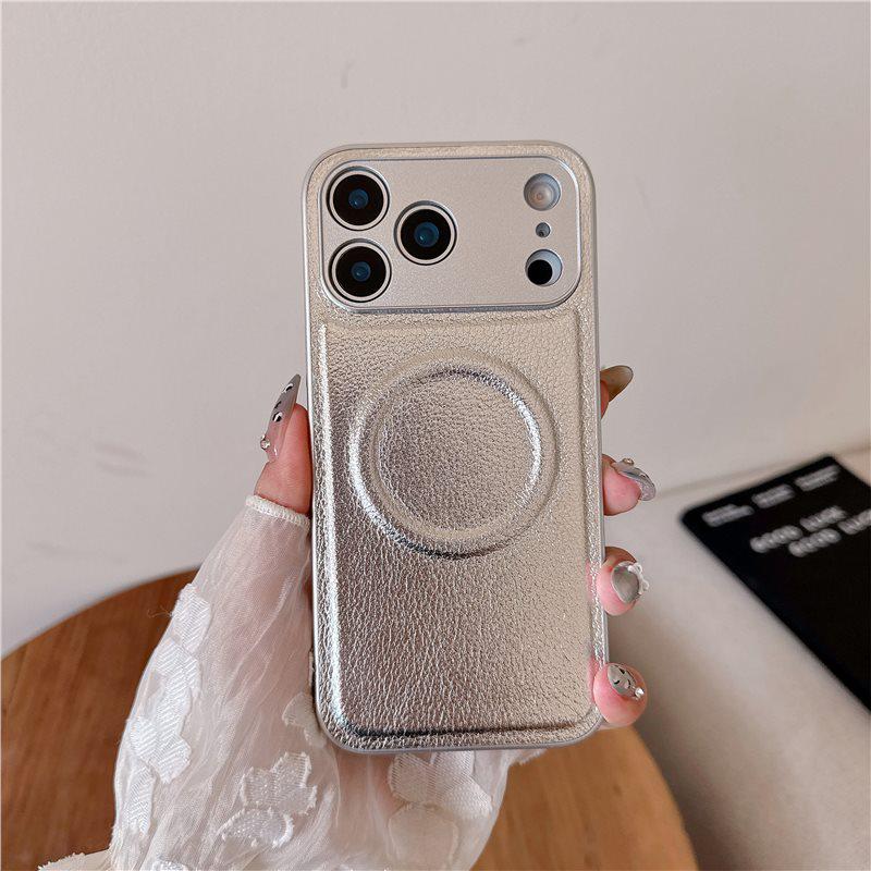 Lychee Pattern Magnetic Leather Case for iPhone 16 & iPhone 17 Pro Max iPhone 16 Pro Max