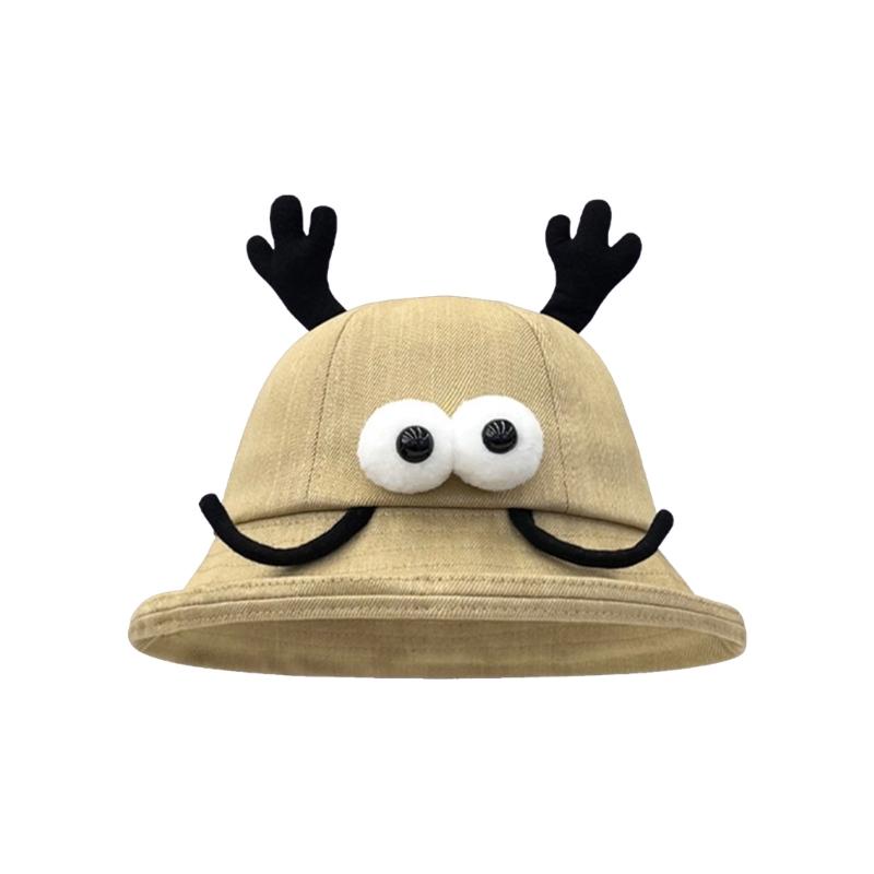 Cartoon Sun Hat with Plush Tentacles Women Photo Hat Outdoor Fishing Camping Hat
